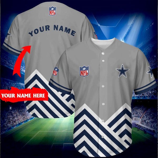 Dallas Cowboys Personalized Baseball Jersey 037