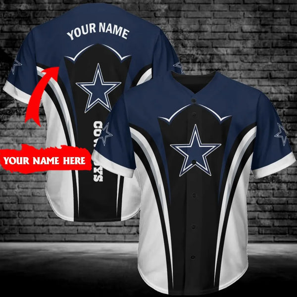 Dallas Cowboys Personalized Baseball Jersey 047