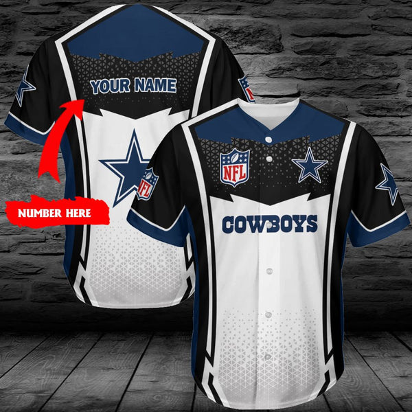 Dallas Cowboys Personalized Baseball Jersey 059