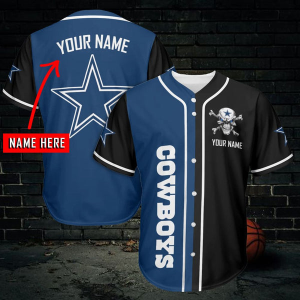 Dallas Cowboys Personalized Baseball Jersey 054