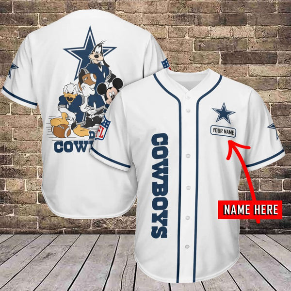Dallas Cowboys Personalized Baseball Jersey 048