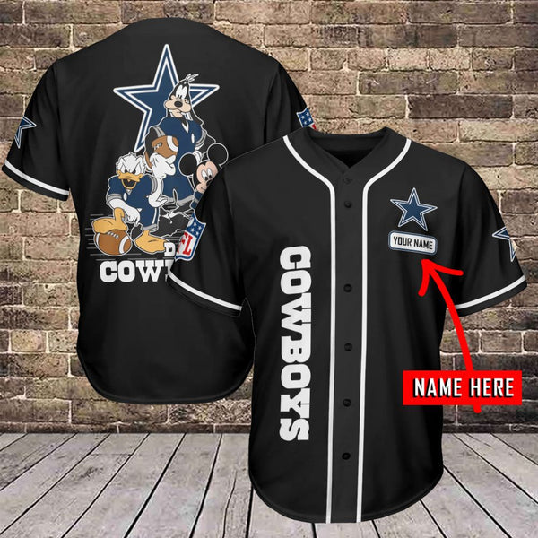 Dallas Cowboys Personalized Baseball Jersey 048