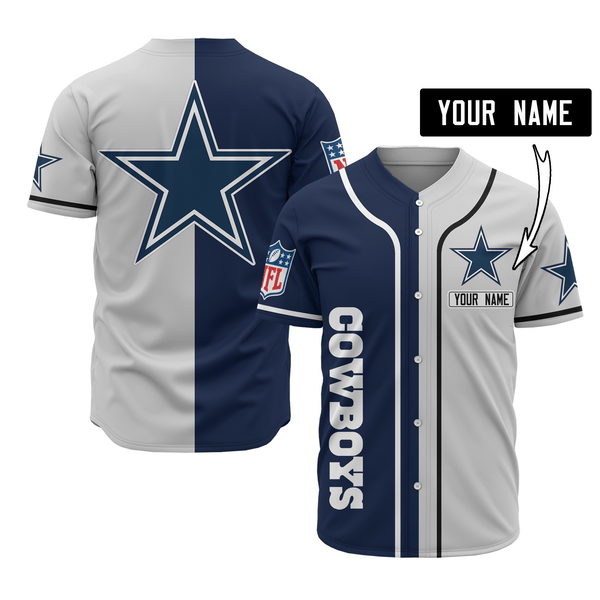 Dallas Cowboys Personalized Baseball Jersey 049