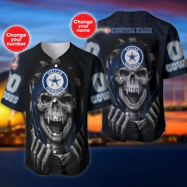 Dallas Cowboys Personalized Baseball Jersey 056