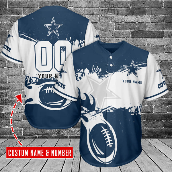 Dallas Cowboys Personalized Baseball Jersey 063