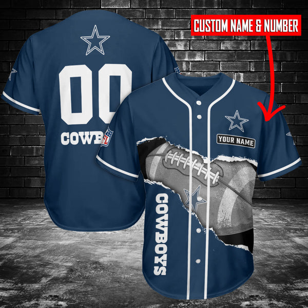 Dallas Cowboys Personalized Baseball Jersey 067