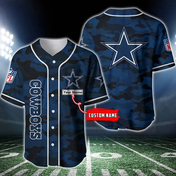 Dallas Cowboys Personalized Baseball Jersey 064