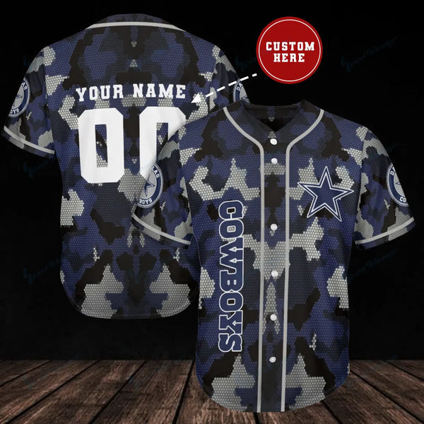 Dallas Cowboys Personalized Baseball Jersey 061