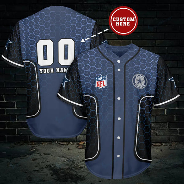 Dallas Cowboys Personalized Baseball Jersey 068