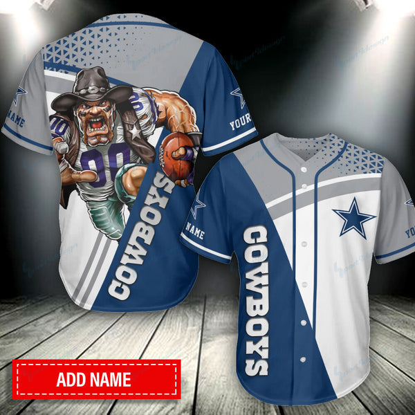 Dallas Cowboys Personalized Baseball Jersey 065