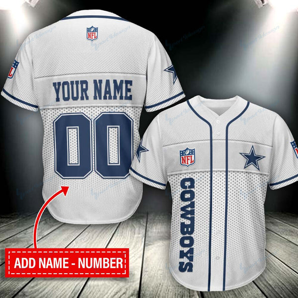 Dallas Cowboys Personalized Baseball Jersey 060