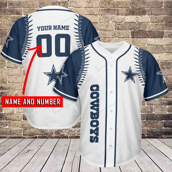 Dallas Cowboys Personalized Baseball Jersey 062