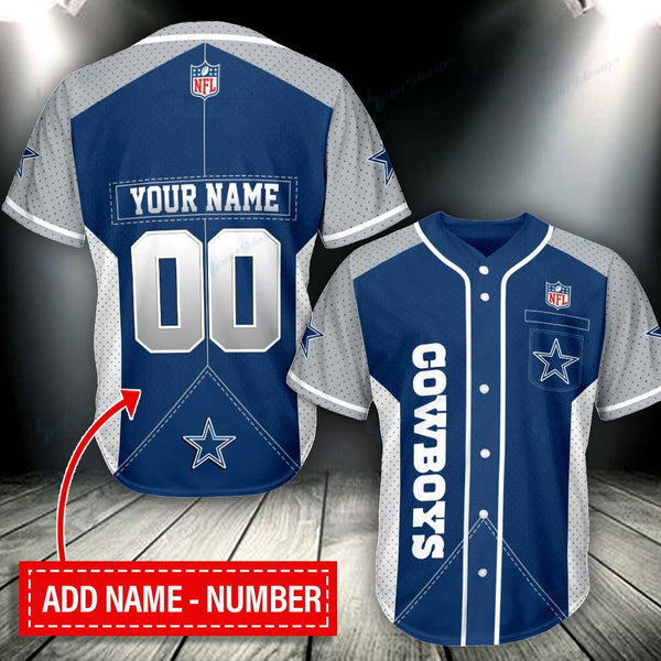 Dallas Cowboys Personalized Baseball Jersey 084