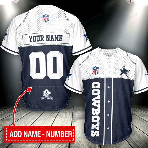 Dallas Cowboys Personalized Baseball Jersey 085