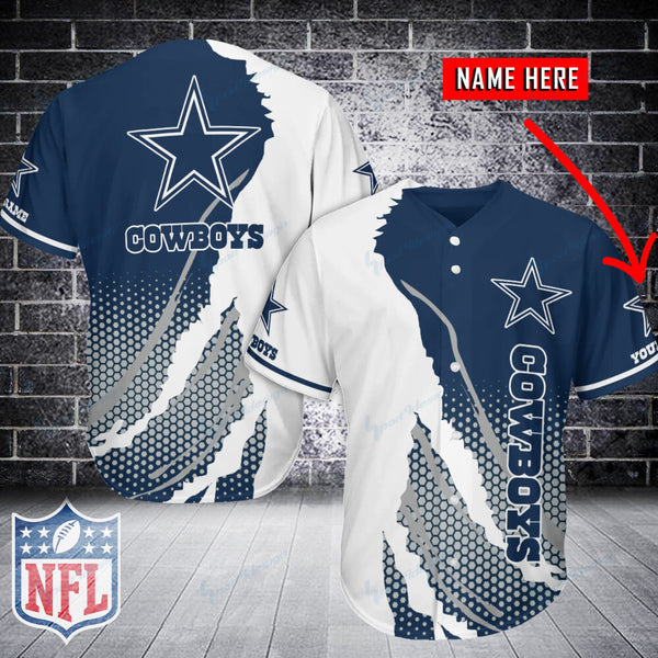 Dallas Cowboys Personalized Baseball Jersey 080