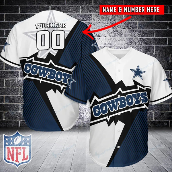 Dallas Cowboys Personalized Baseball Jersey 083