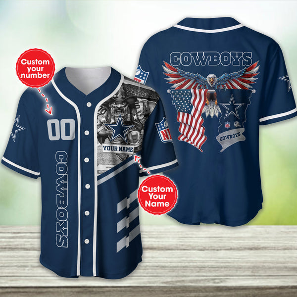 Dallas Cowboys Personalized Baseball Jersey 079