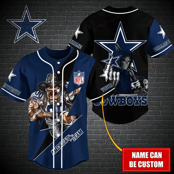 Dallas Cowboys Personalized Baseball Jersey 087