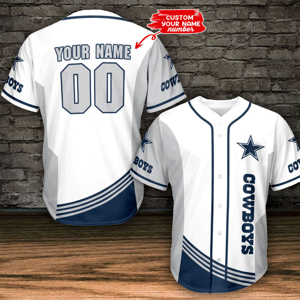 Dallas Cowboys Personalized Baseball Jersey 097