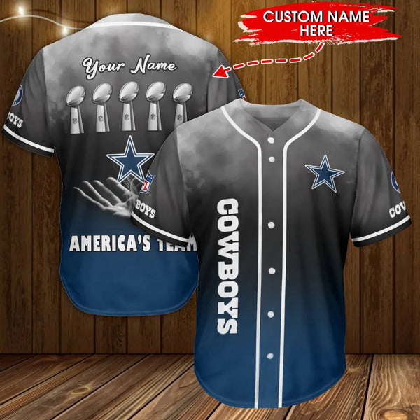 Dallas Cowboys Personalized Baseball Jersey 089