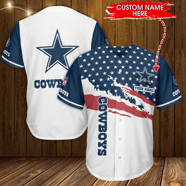 Dallas Cowboys Personalized Baseball Jersey 088