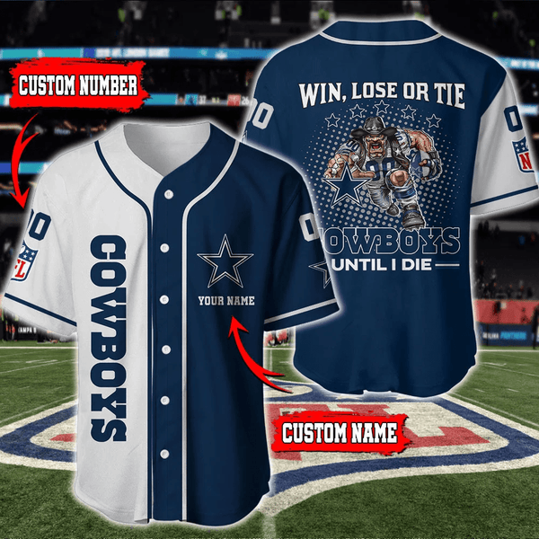 Dallas Cowboys Personalized Baseball Jersey 086