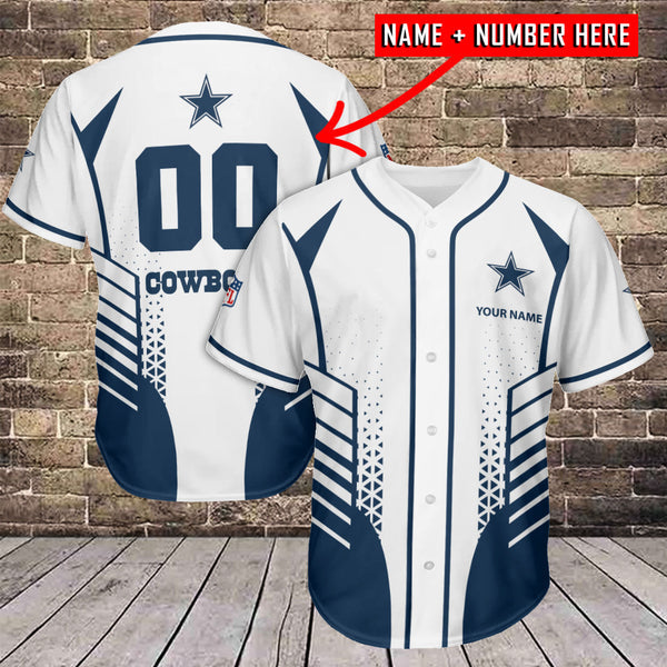 Dallas Cowboys Personalized Baseball Jersey 108