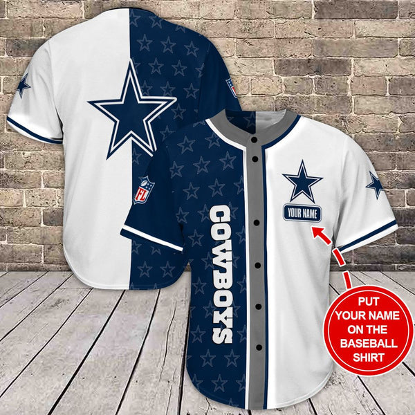 Dallas Cowboys Personalized Baseball Jersey 099