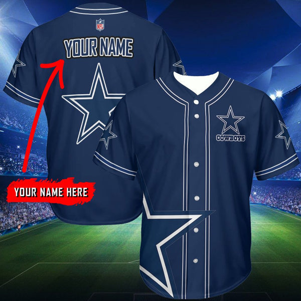 Dallas Cowboys Personalized Baseball Jersey 120