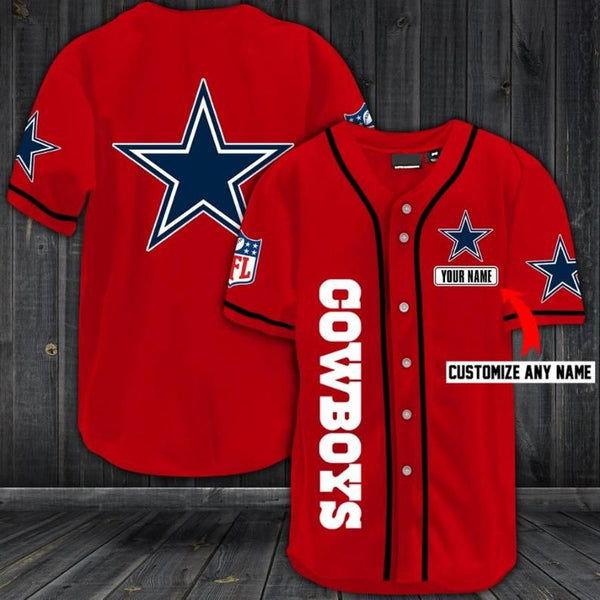 Dallas Cowboys Personalized Baseball Jersey 098
