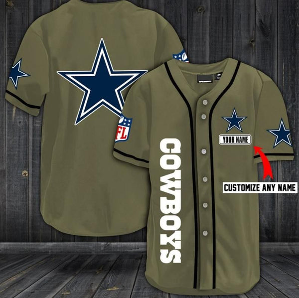 Dallas Cowboys Personalized Baseball Jersey 098