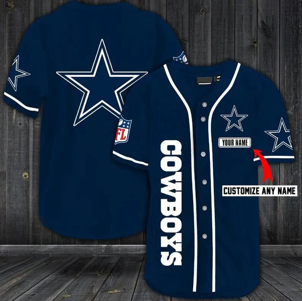 Dallas Cowboys Personalized Baseball Jersey 098