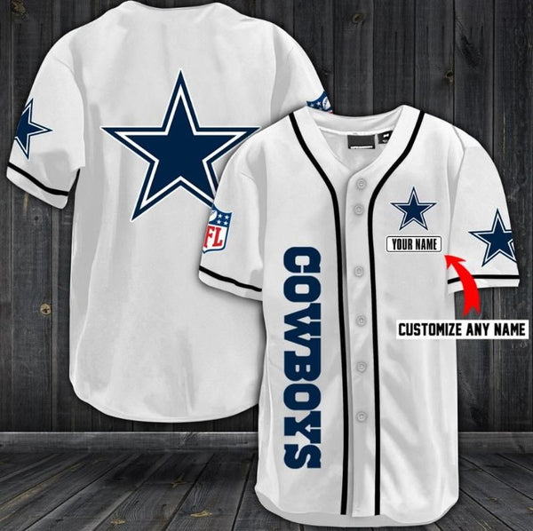 Dallas Cowboys Personalized Baseball Jersey 098