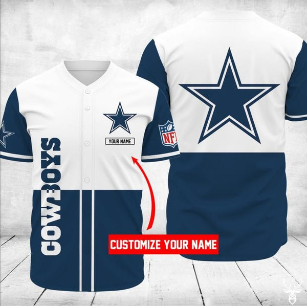 Dallas Cowboys Personalized Baseball Jersey 109