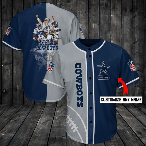 Dallas Cowboys Personalized Baseball Jersey 107