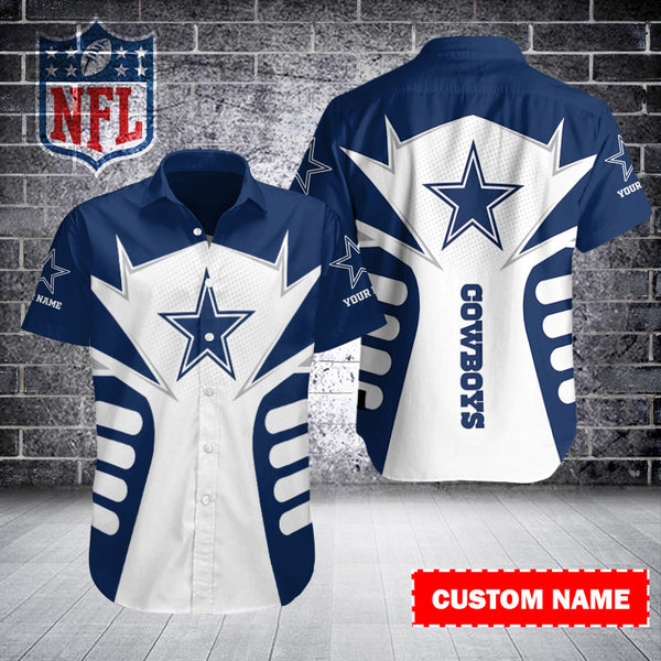 Dallas Cowboys 2 (218) Personalized Hawaiian Button down shirt