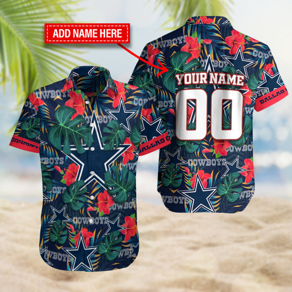 Dallas Cowboys 2 (214) Personalized Hawaiian Button down shirt