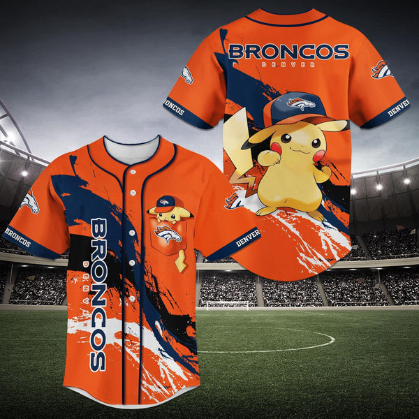 Denver Broncos Personalized Baseball Jersey 007
