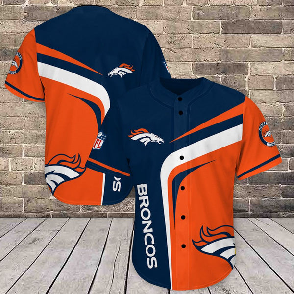 Denver Broncos Personalized Baseball Jersey 002