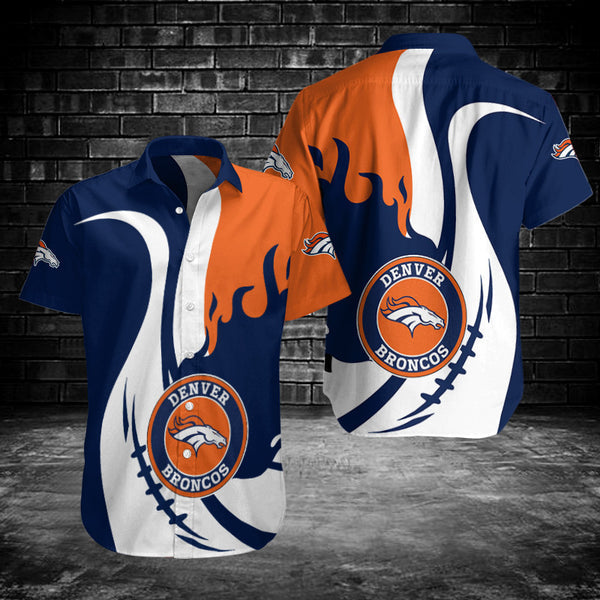 Denver Broncos 2 (18) Personalized Hawaiian Button down shirt