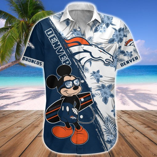 Denver Broncos 2 (13) Personalized Hawaiian Button down shirt