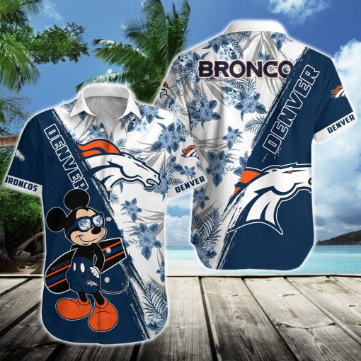 Denver Broncos 2 (13) Personalized Hawaiian Button down shirt