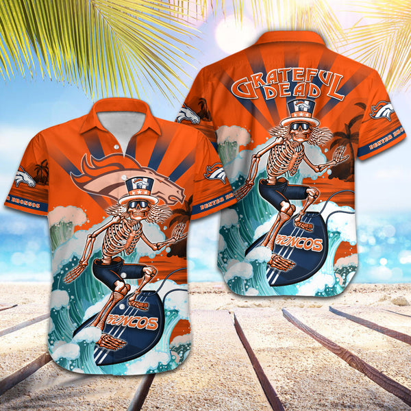 Denver Broncos 2 (14) Personalized Hawaiian Button down shirt