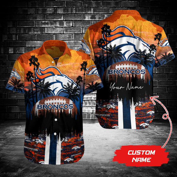 Denver Broncos 2 (16) Personalized Hawaiian Button down shirt
