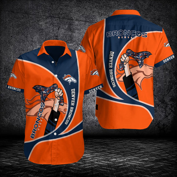 Denver Broncos 2 (32) Personalized Hawaiian Button down shirt