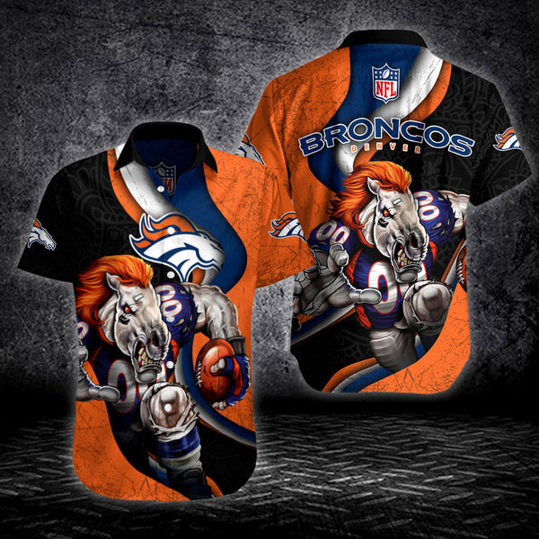 Denver Broncos 2 (27) Personalized Hawaiian Button down shirt