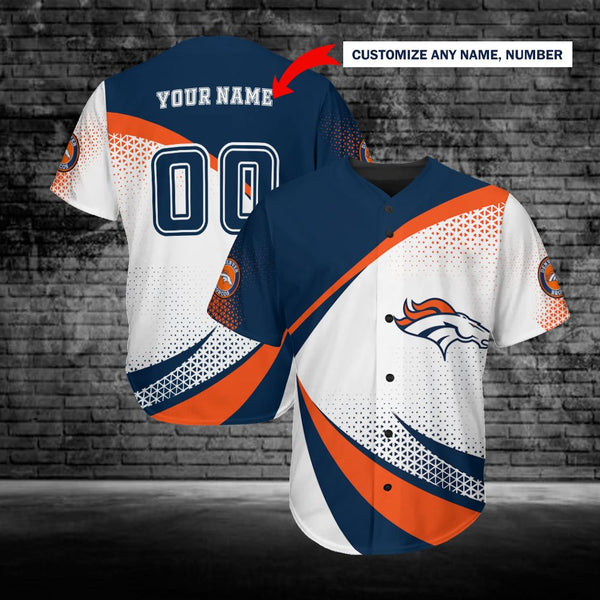 Denver Broncos Personalized Baseball Jersey 022
