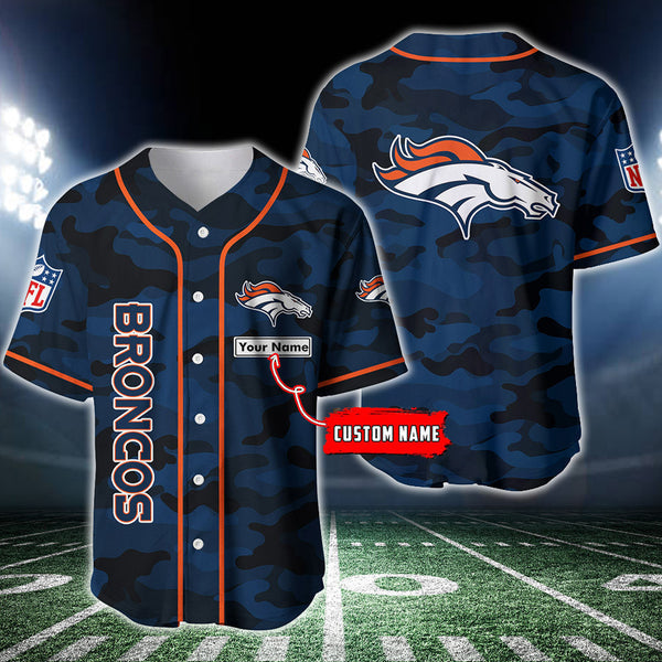 Denver Broncos Personalized Baseball Jersey 019