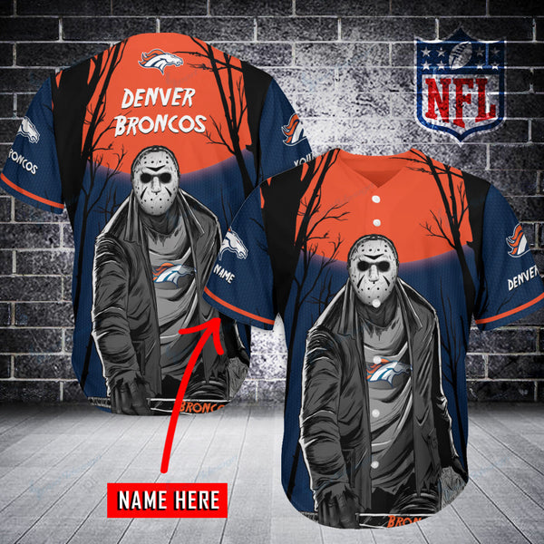 Denver Broncos Personalized Baseball Jersey 014