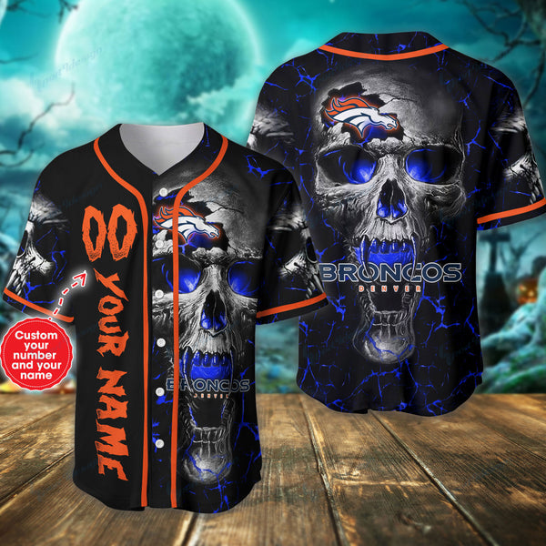 Denver Broncos Personalized Baseball Jersey 015